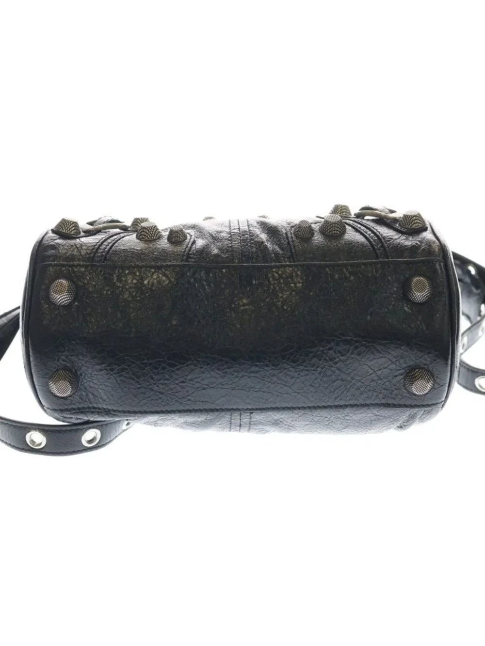 Balenciaga le Cagole Cylinder le Leather Shoulder Bag Black
